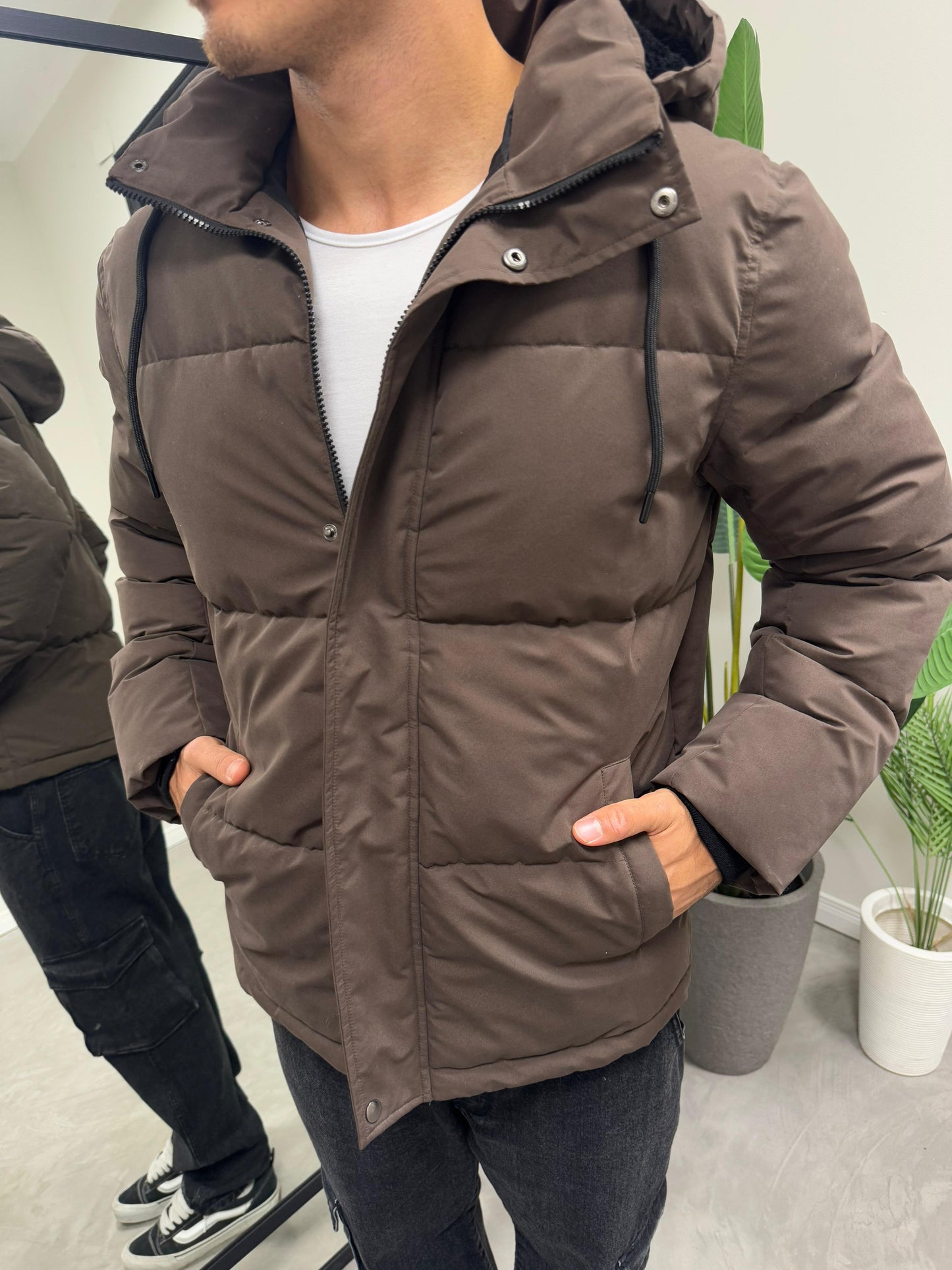 Campera Puffer Marrón