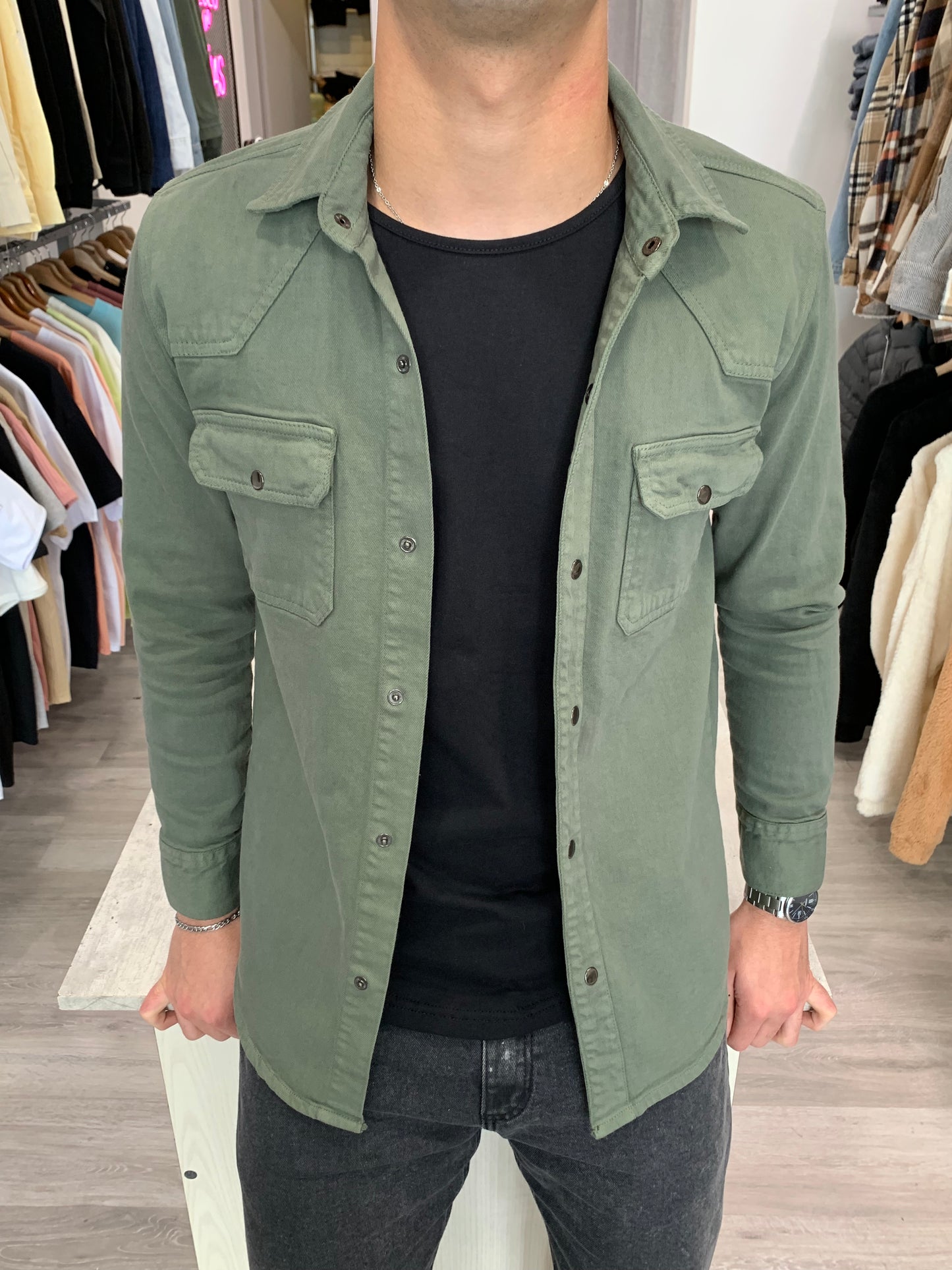 Chaqueta Verde Militar