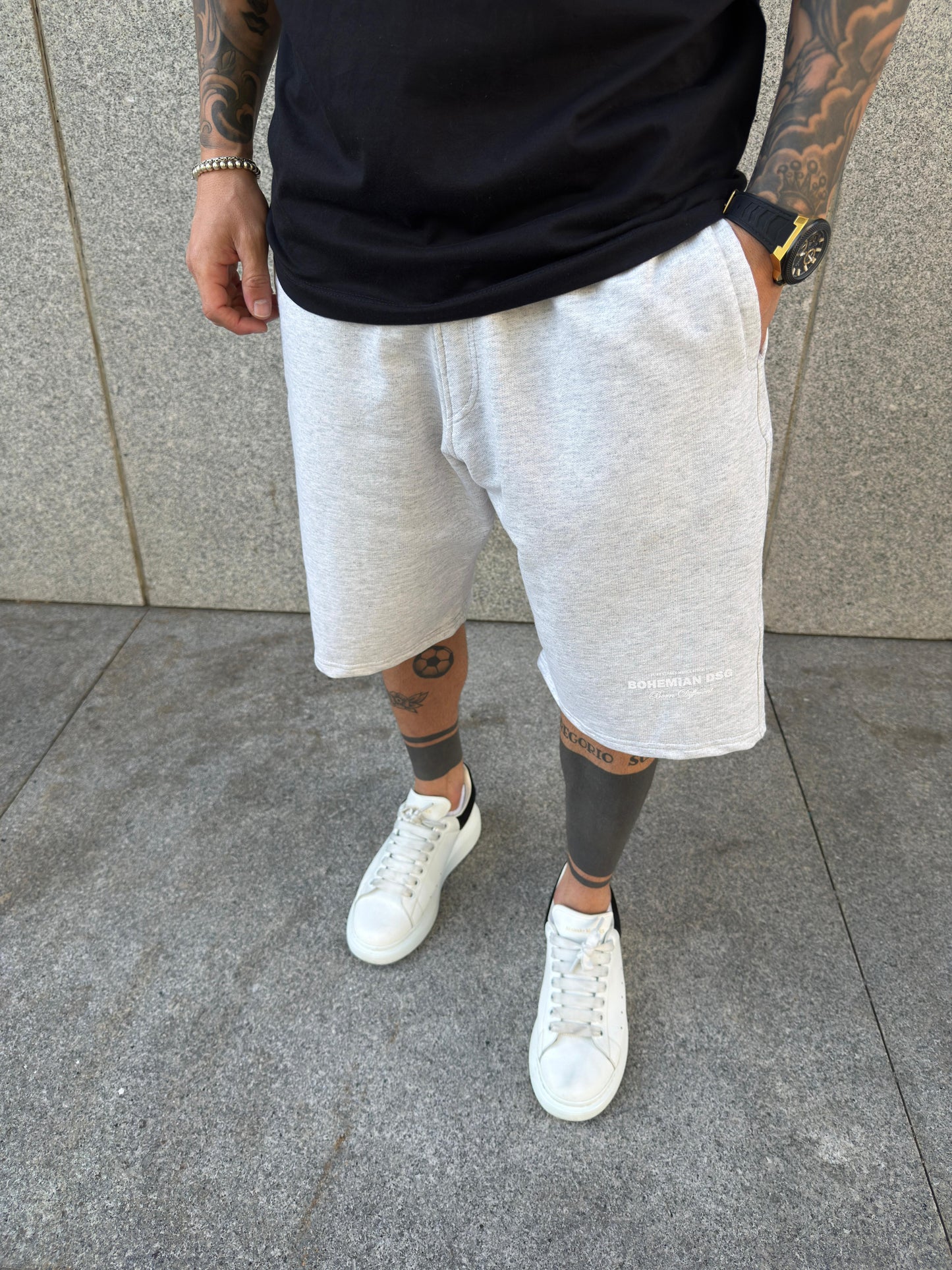 Bermuda BAGGY Deportiva Gris