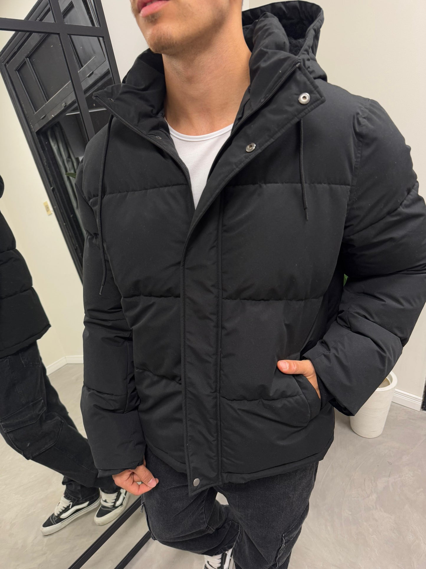 Campera Puffer Negra