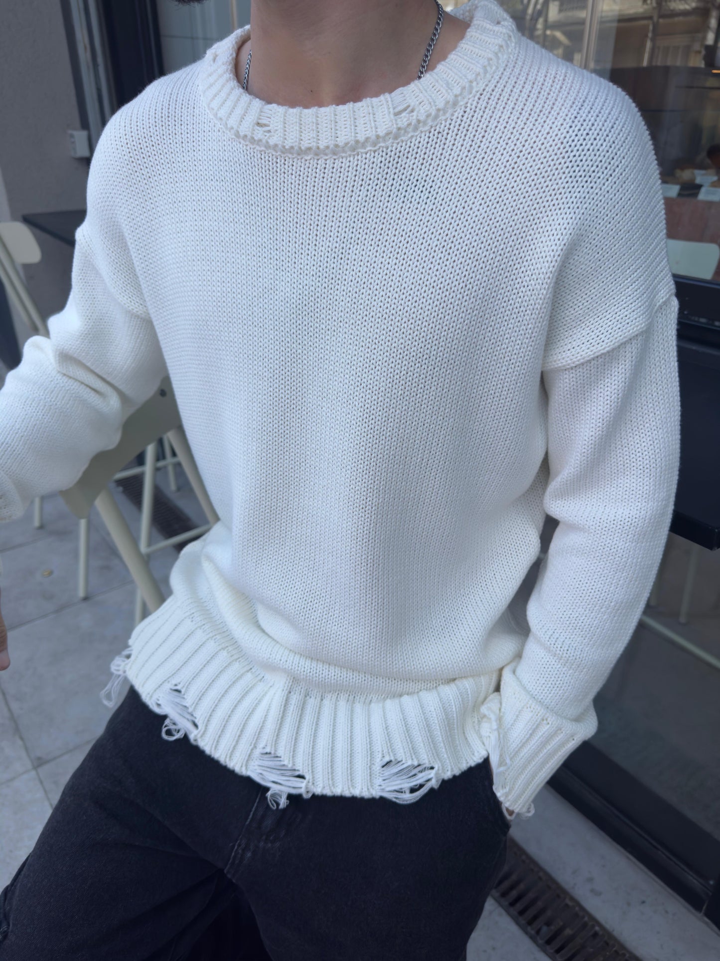 Sweater Over Blanco Roto
