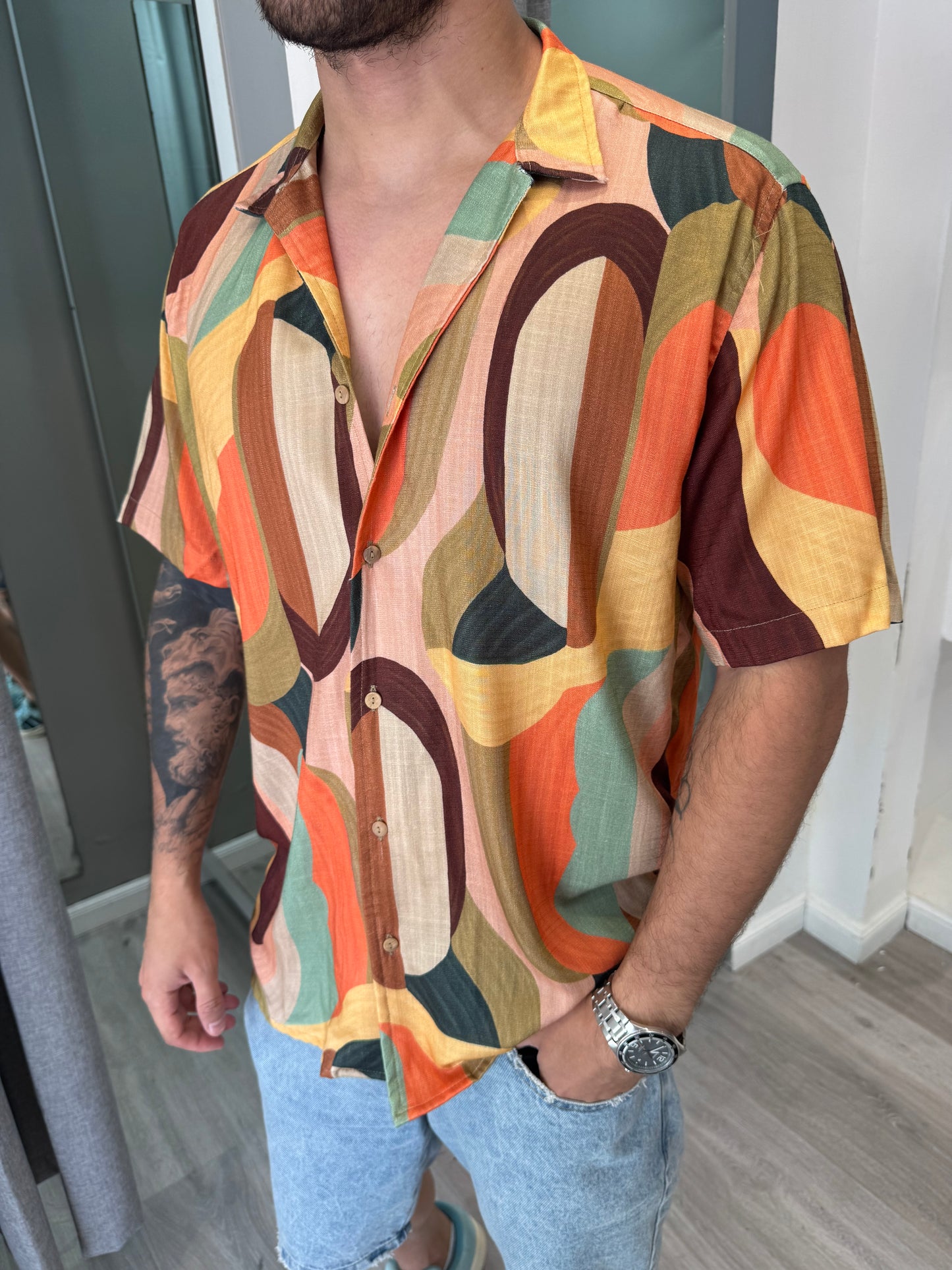 Camisa M/corta Multicolor