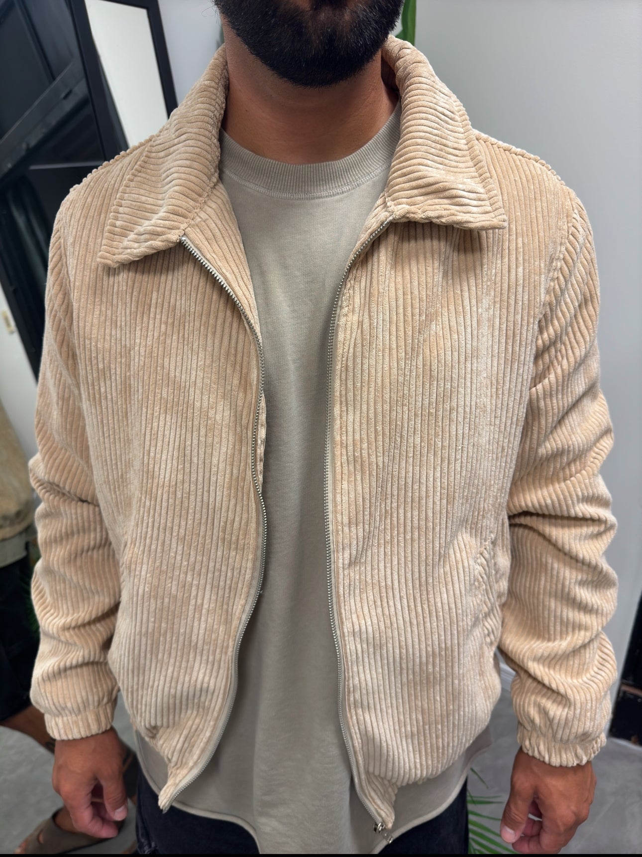 Campera Pana Beige