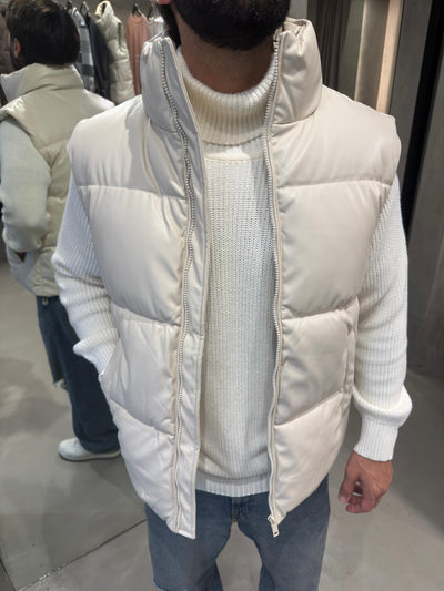Chaleco Puffer Beige