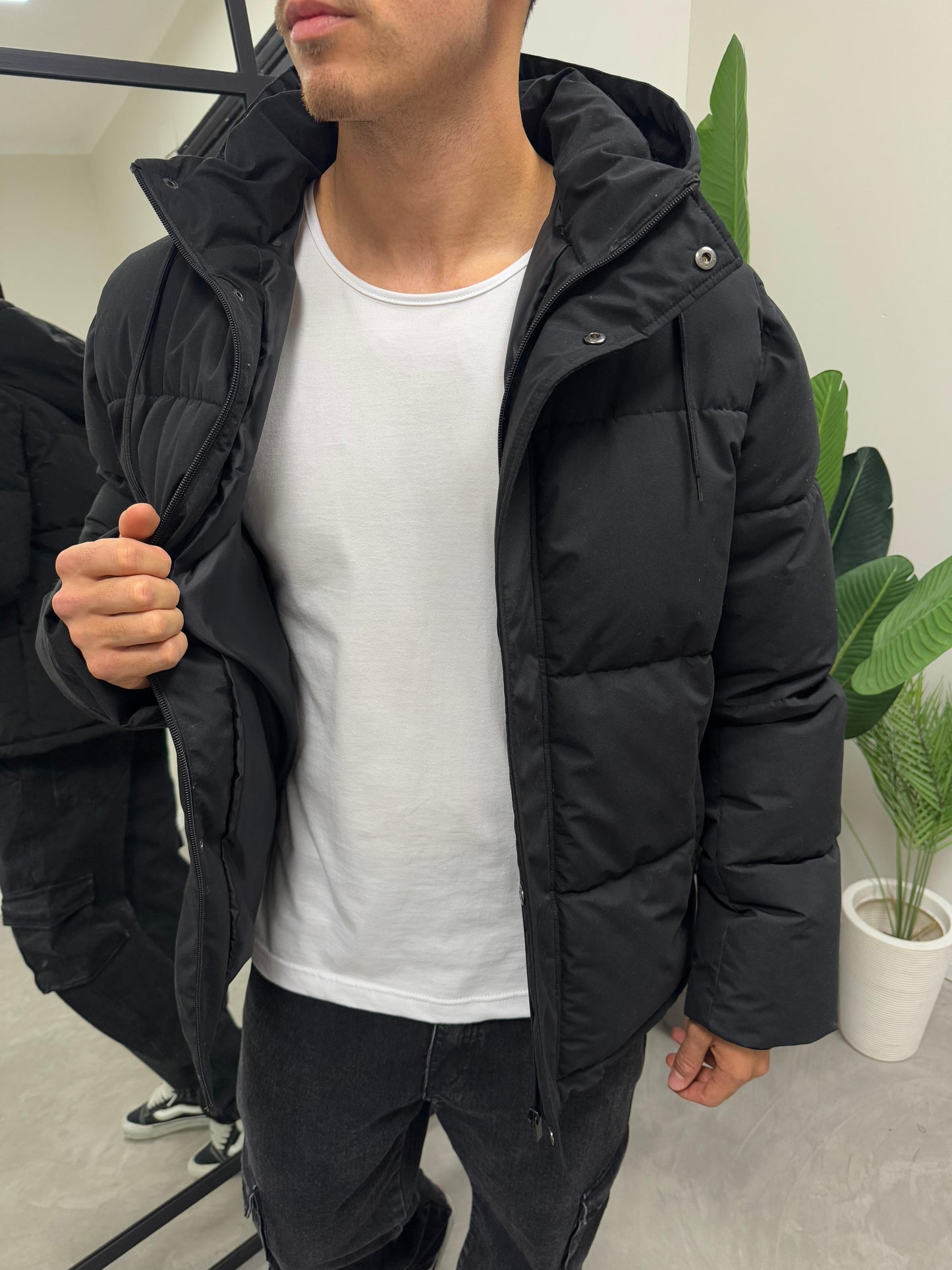 Campera Puffer Negra