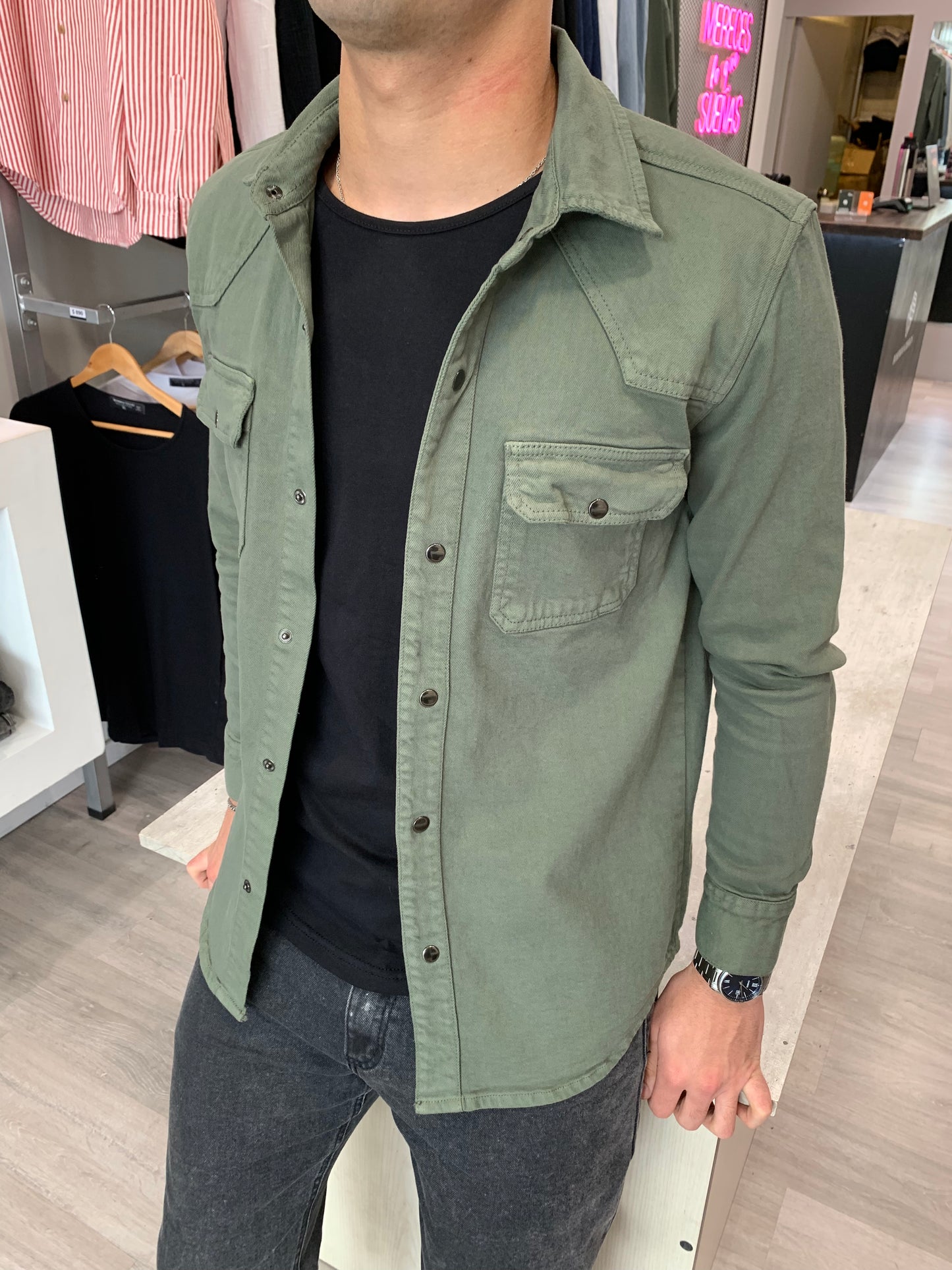 Chaqueta Verde Militar
