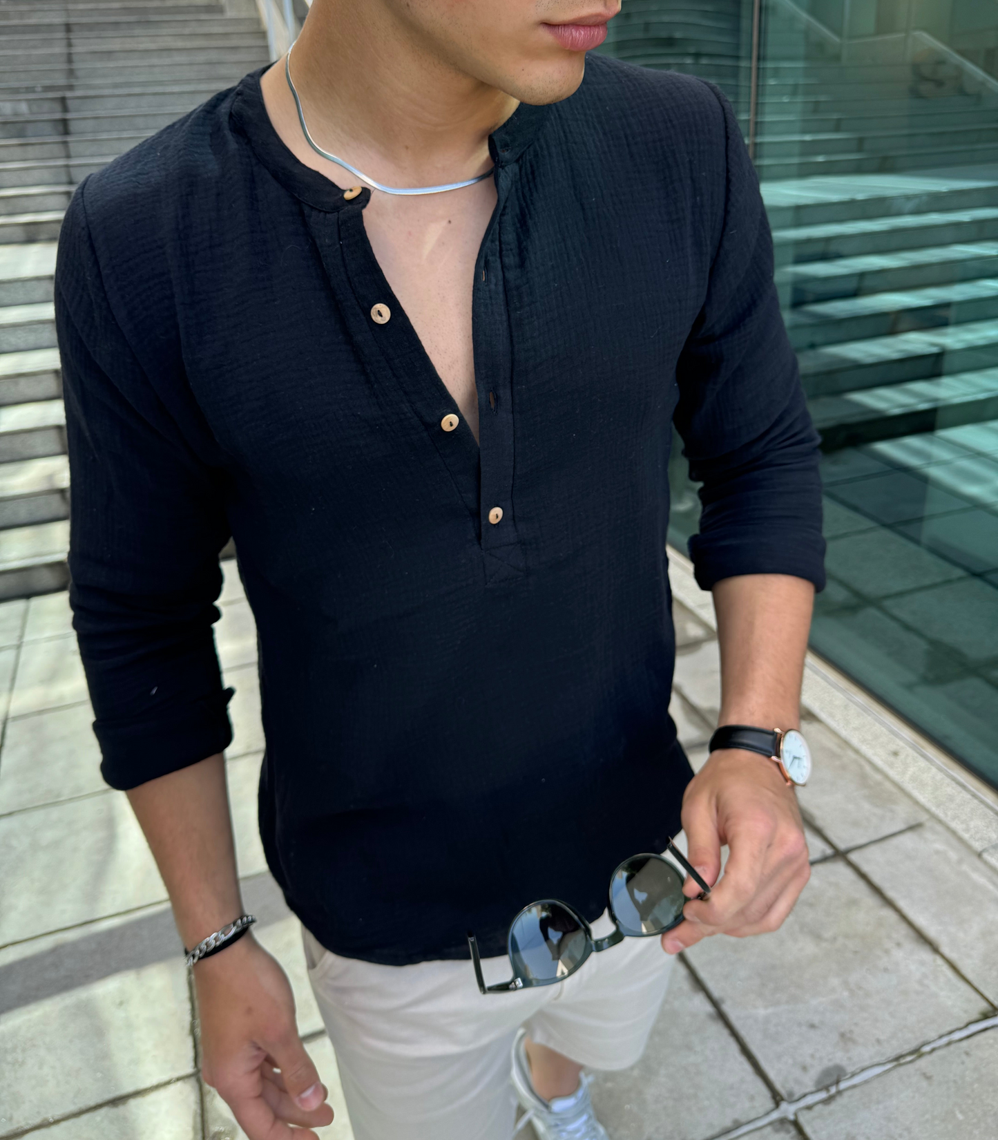 Camisa Muselina Black