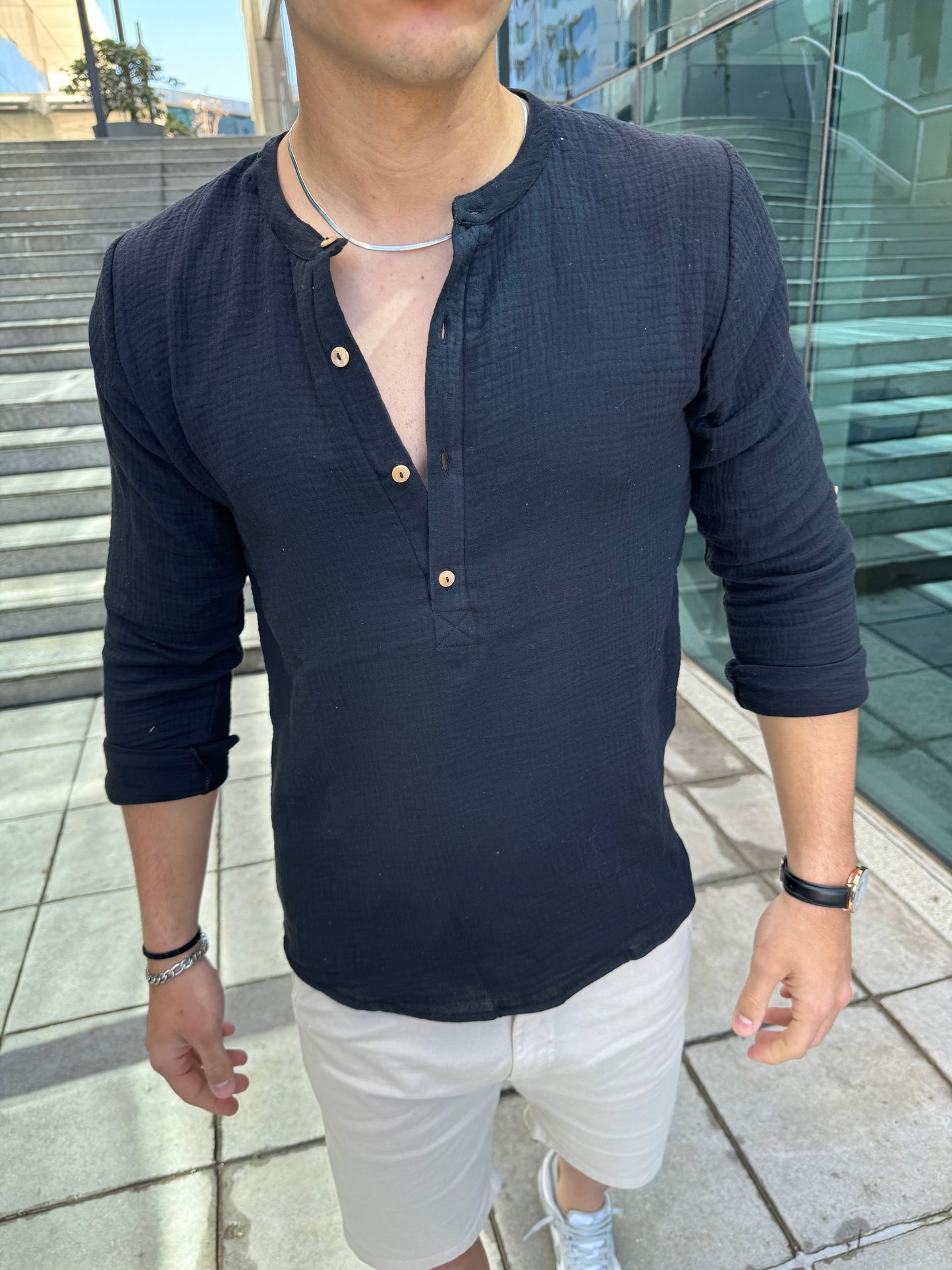 Camisa Muselina Black