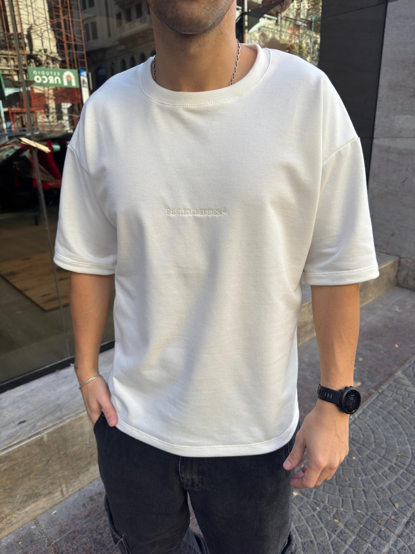 Remera Algodón Pesado Off White