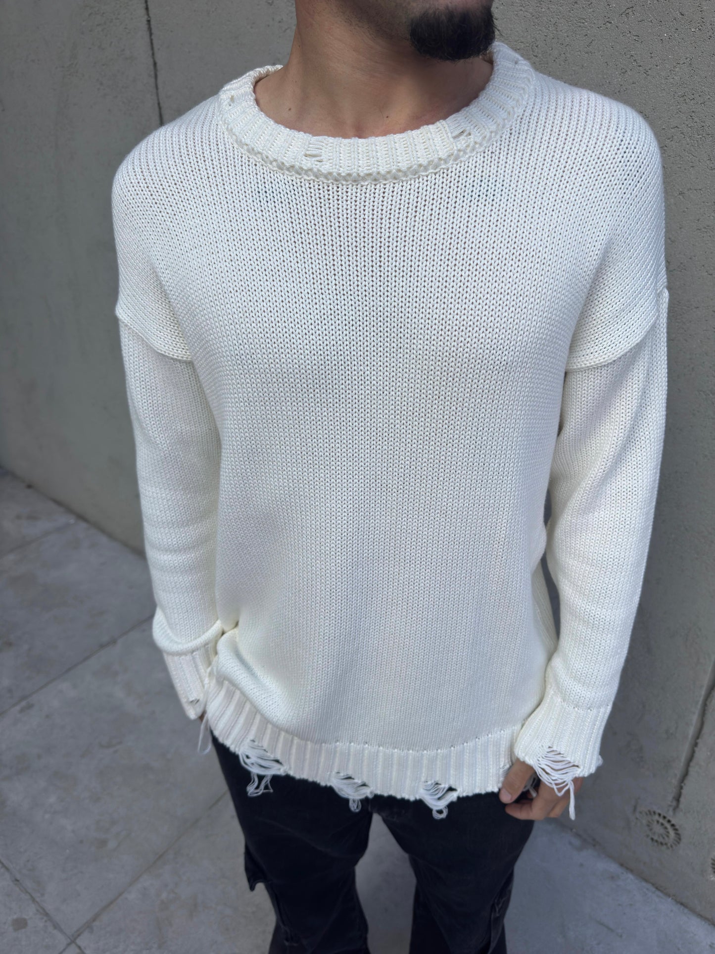 Sweater Over Blanco Roto