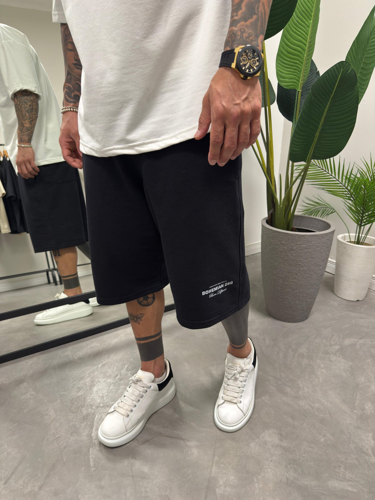Bermuda BAGGY Deportiva Negro