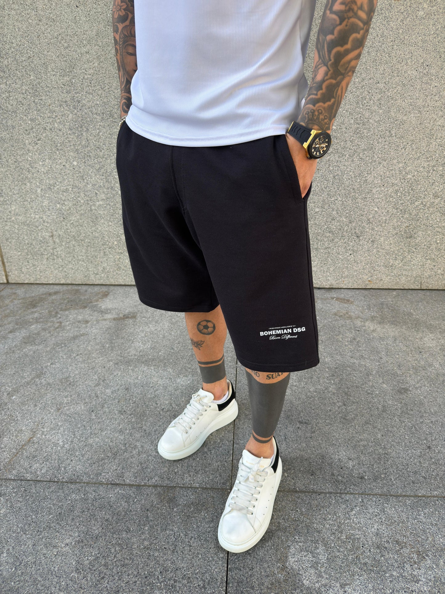 Bermuda BAGGY Deportiva Negro