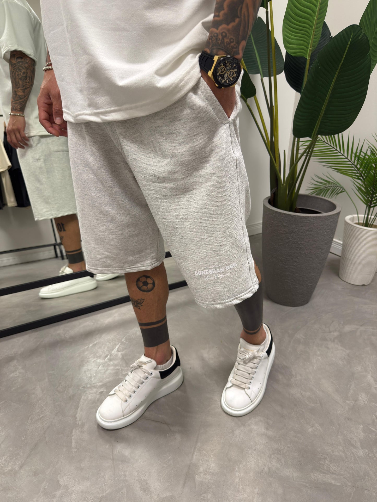 Bermuda BAGGY Deportiva Gris