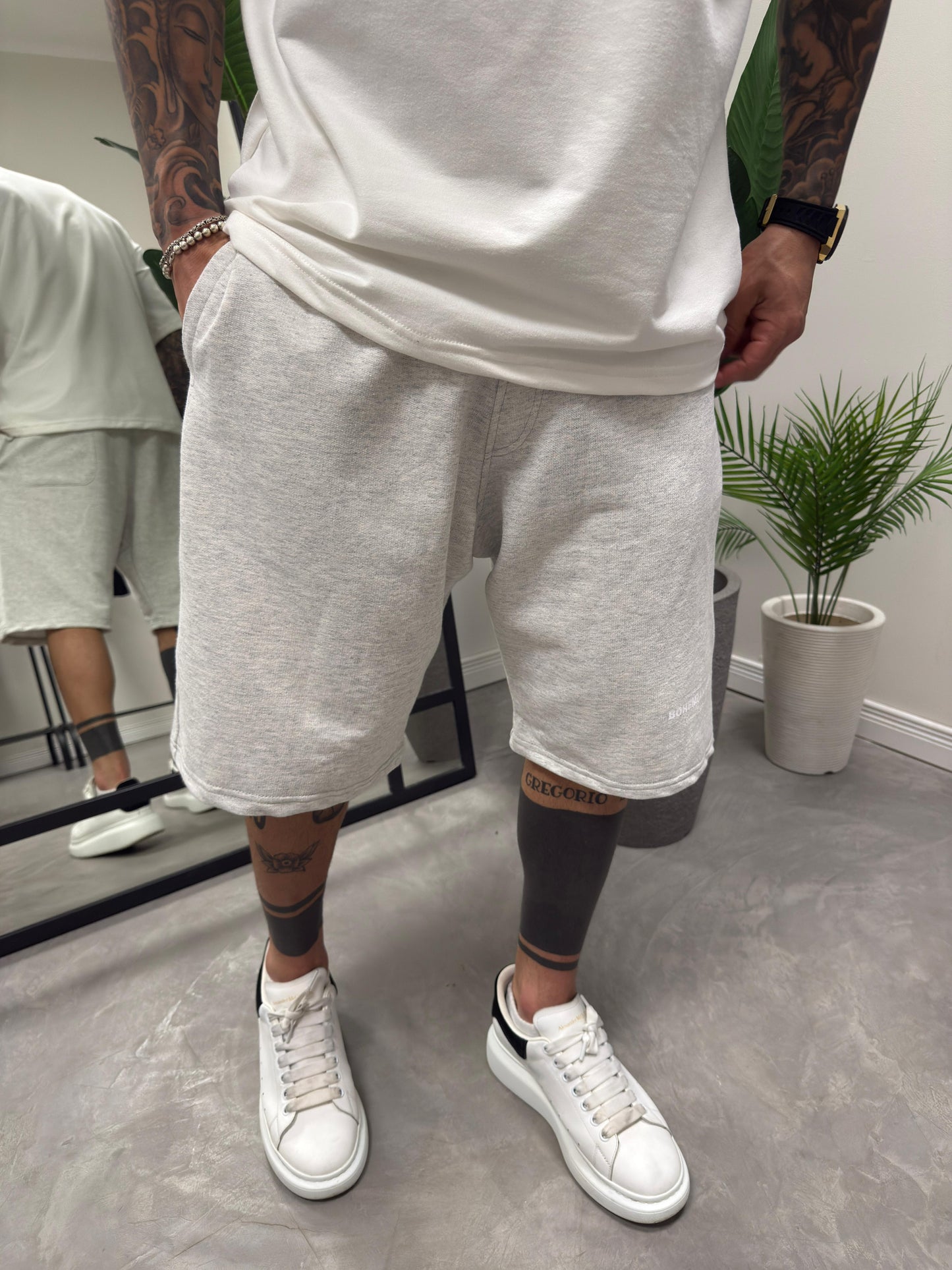 Bermuda BAGGY Deportiva Gris