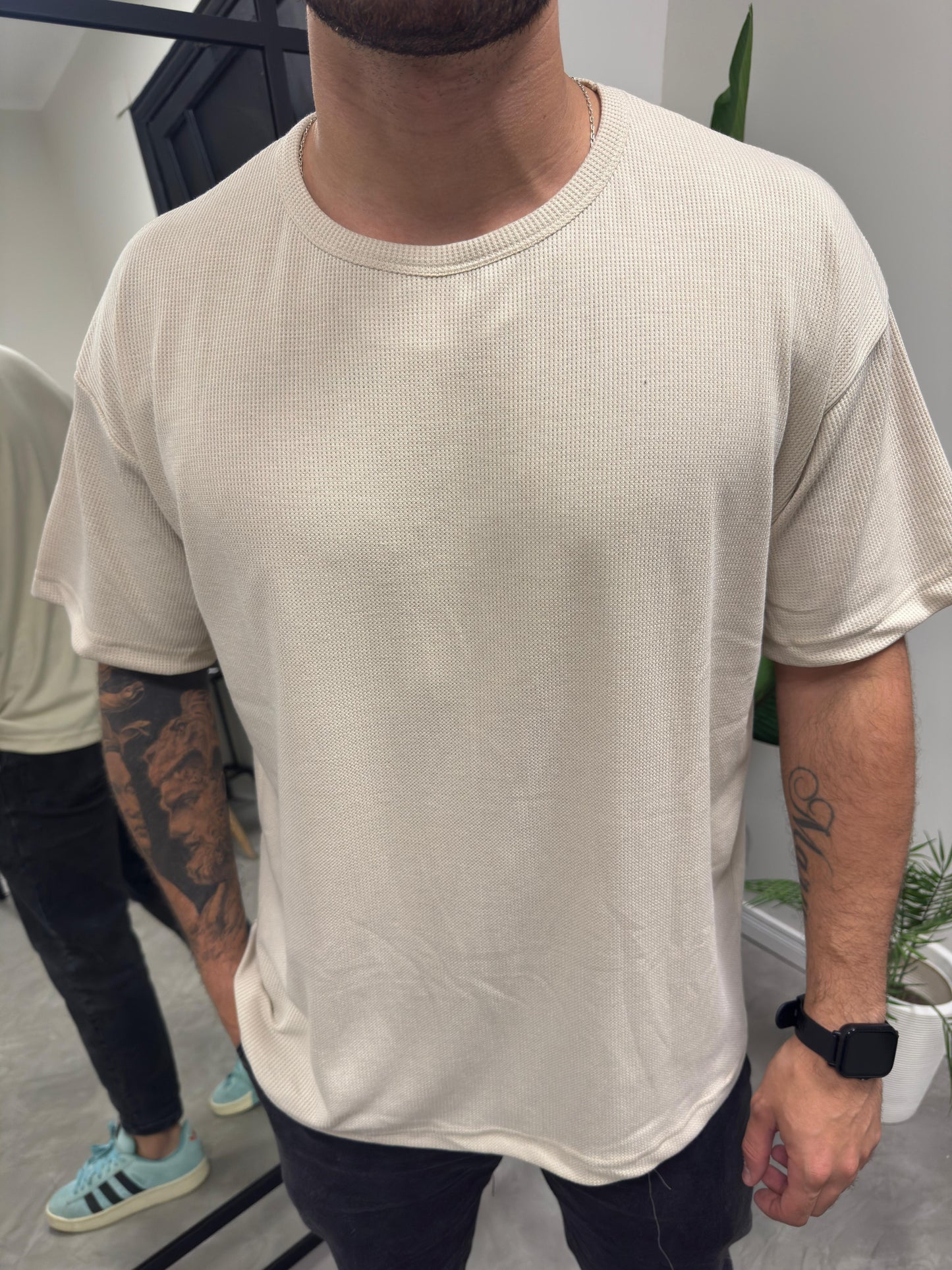 Remera Waffle Beige