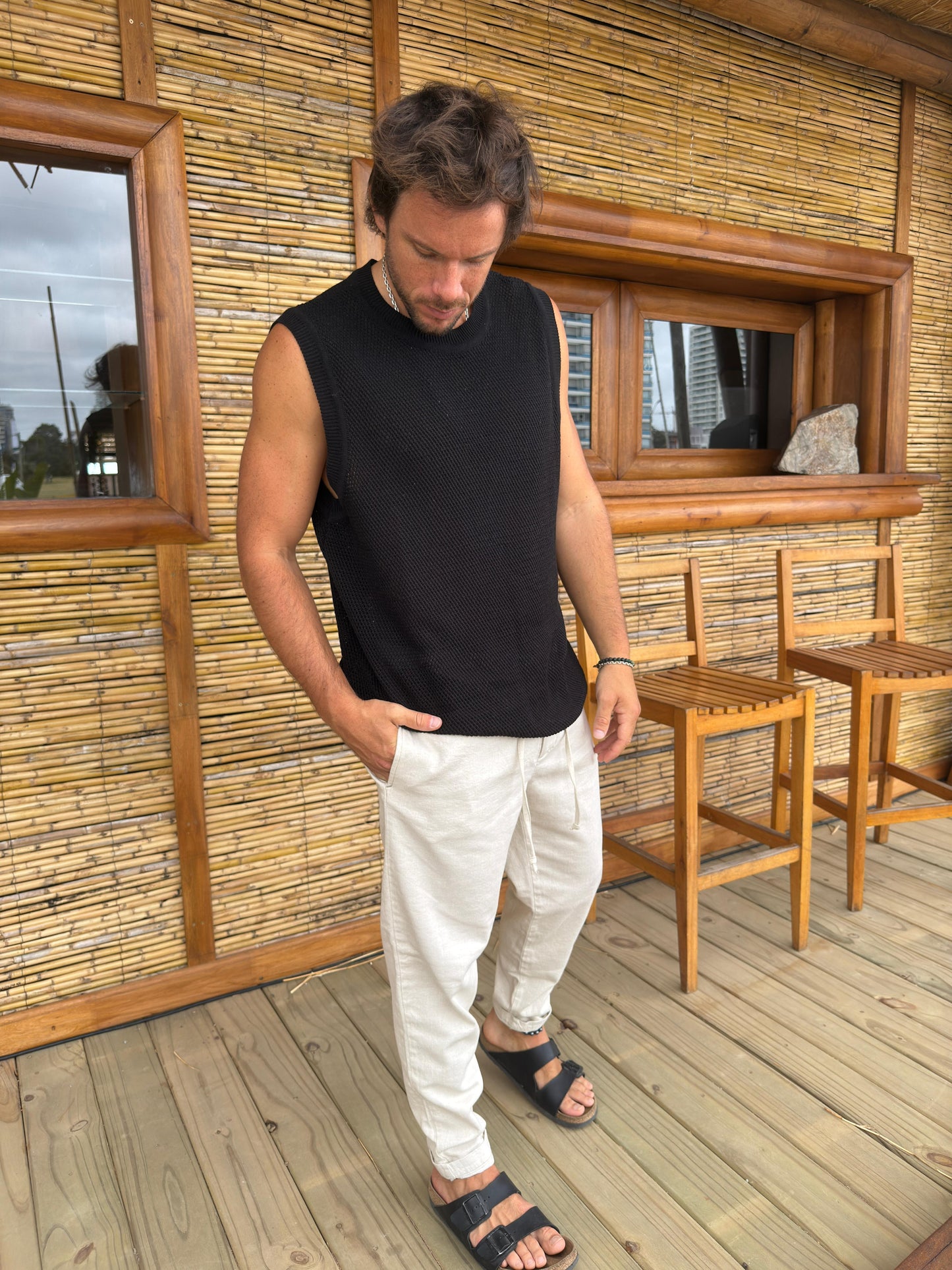 Musculosa Tejida Black