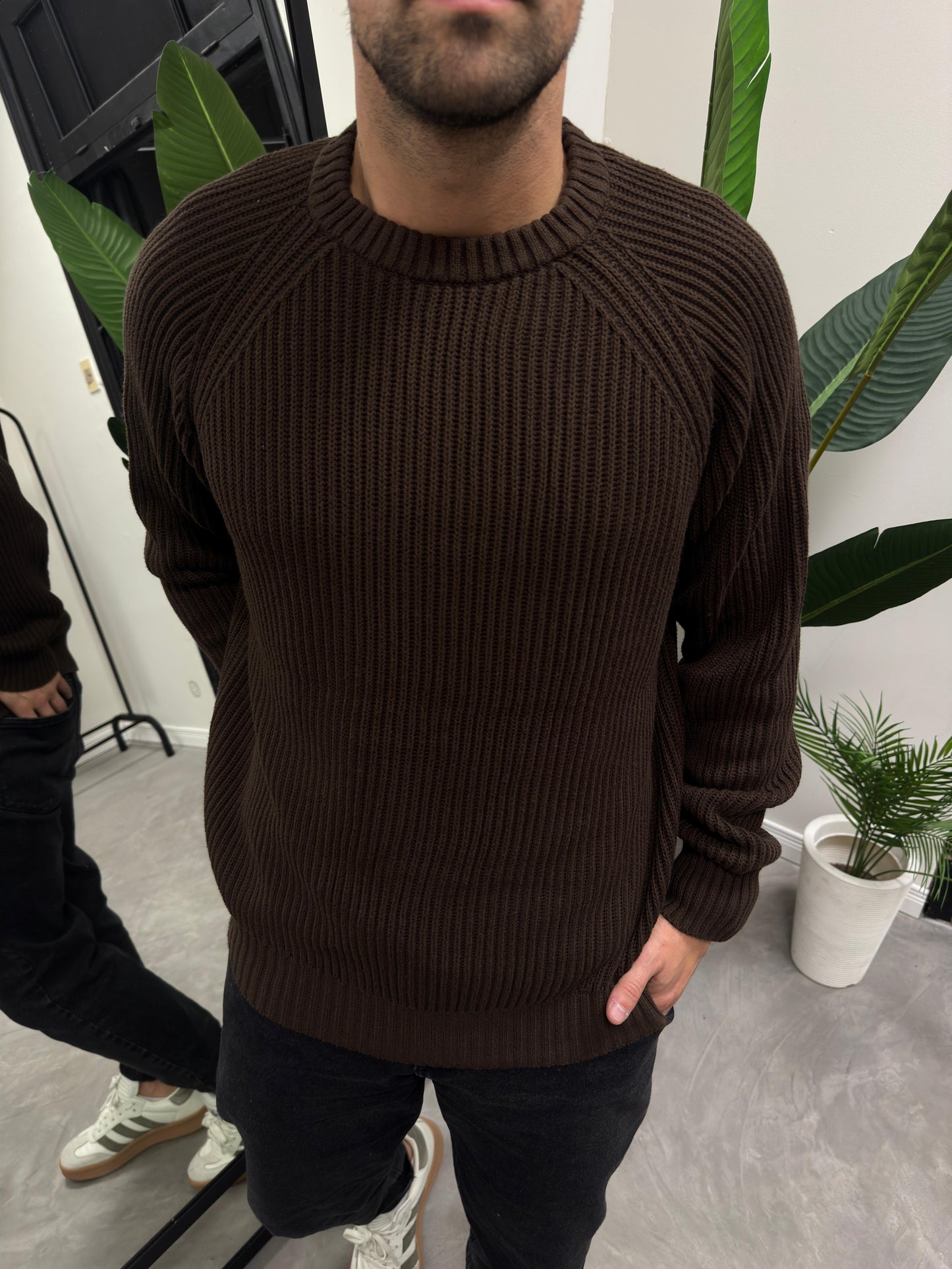 Buzo de Hilo Over Café