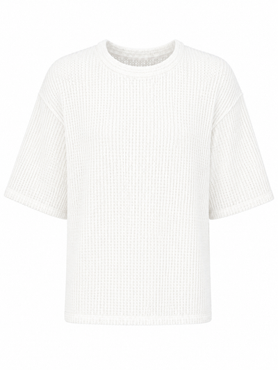 Remera Súper Over Tejida Blanca
