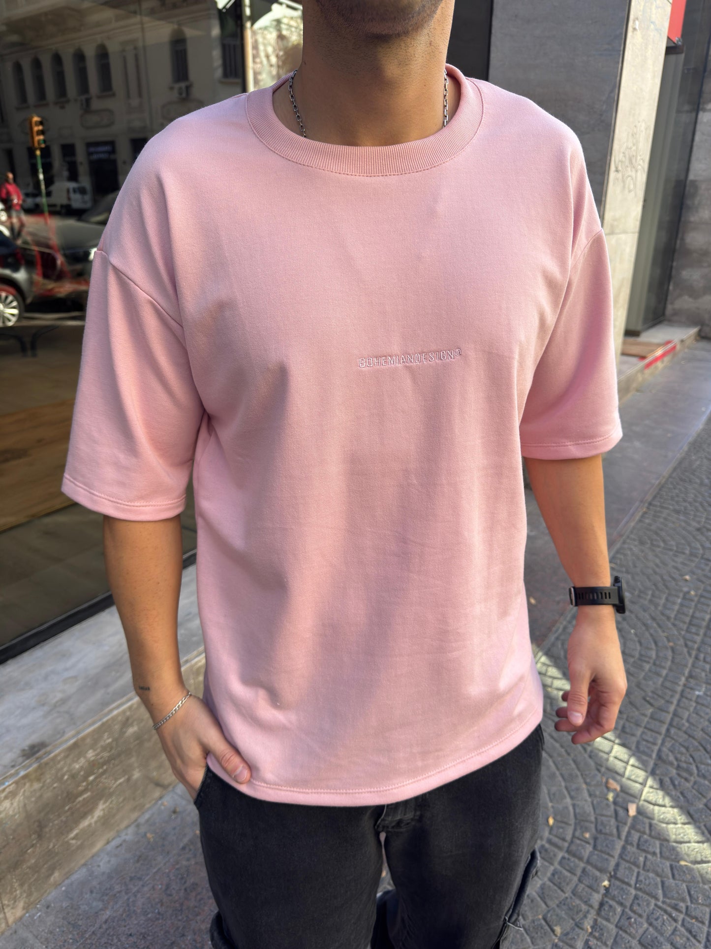 Remera Algodón Pesado Rosado