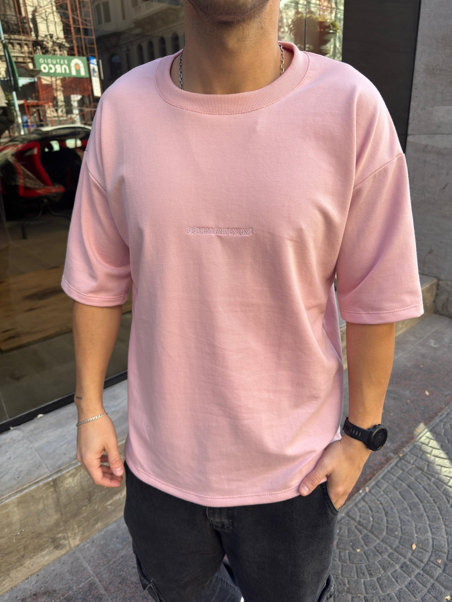 Remera Algodón Pesado Rosado