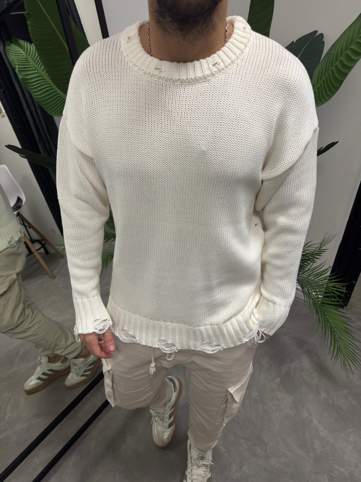 Sweater Over Blanco Roto