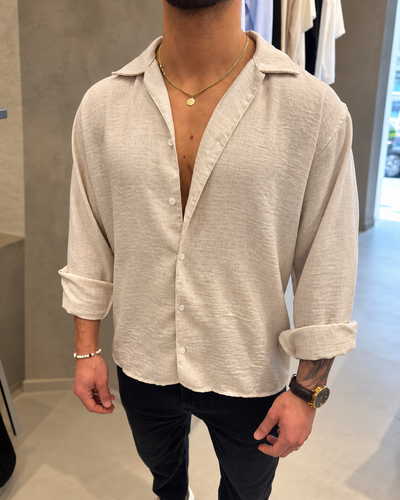 Camisa Fibrana Beige