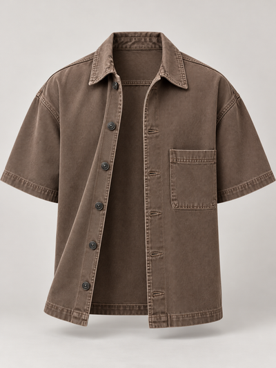 Sobrecamisa Pigmentado Castaña Oscuro