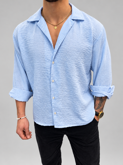 Camisa Fibrana Celeste Pastel
