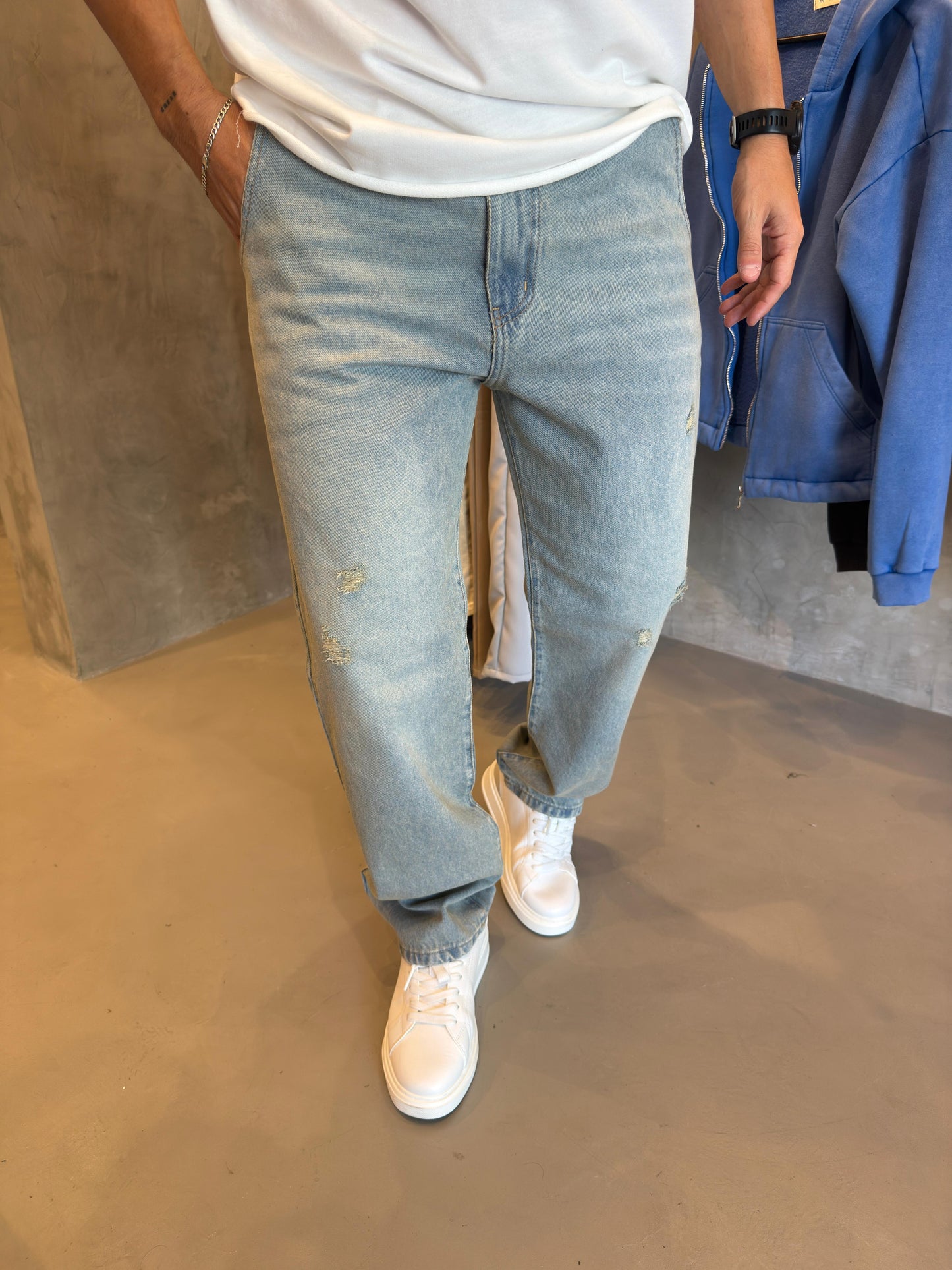 Jean Mom Óxido Roto