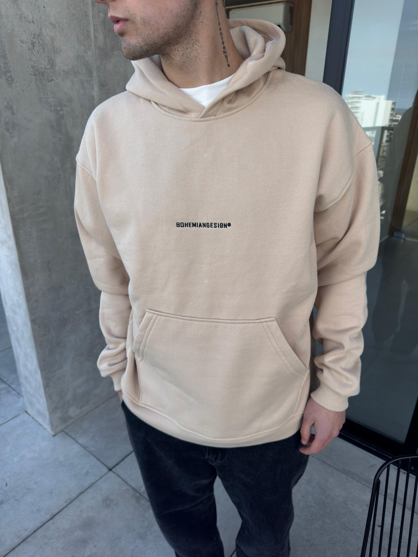 Canguro Bordado Beige