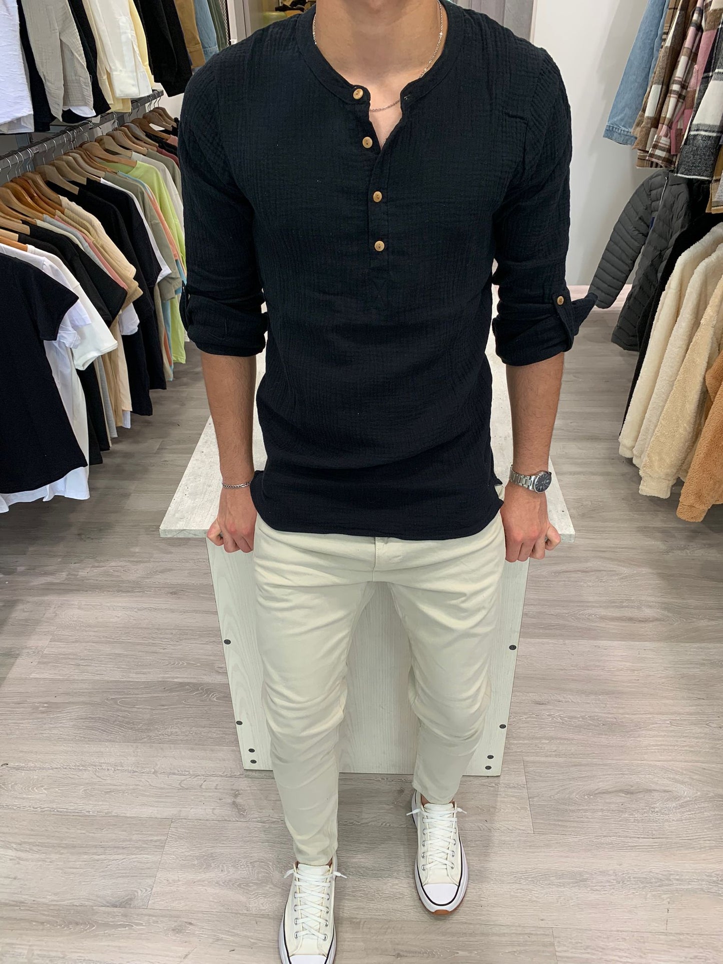 Camisa Muselina Black