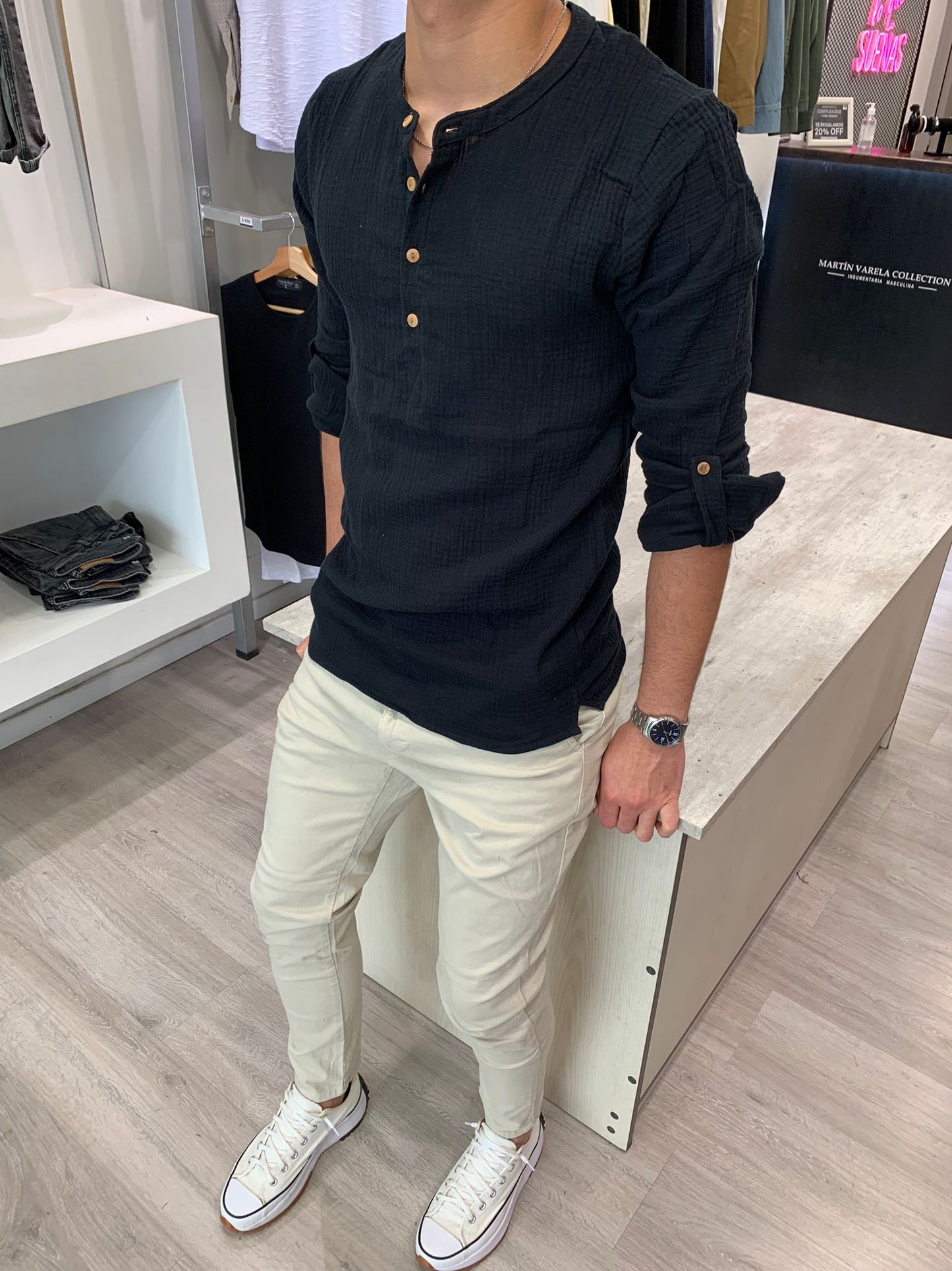 Camisa Muselina Black