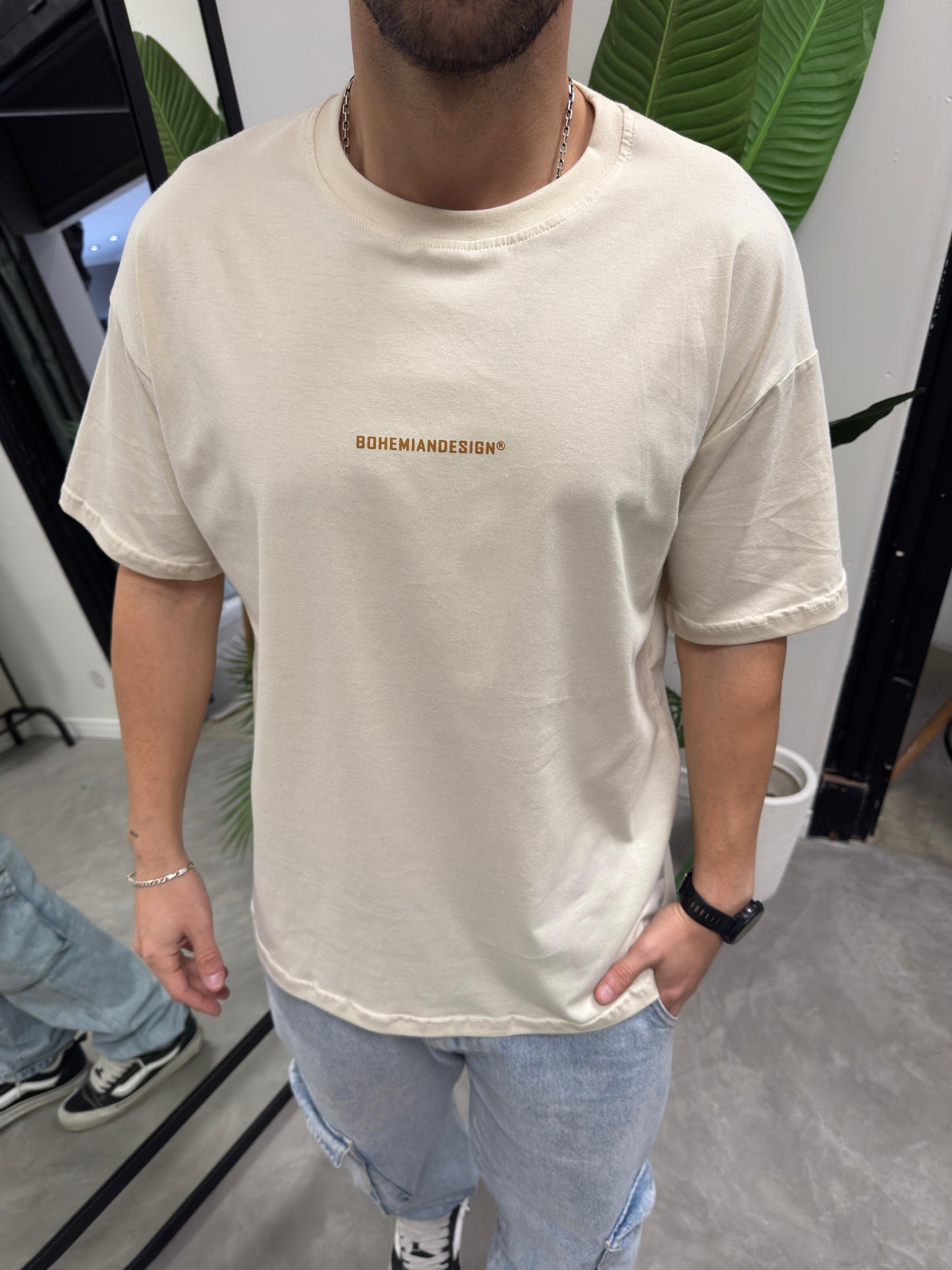 Remera Beige Palm