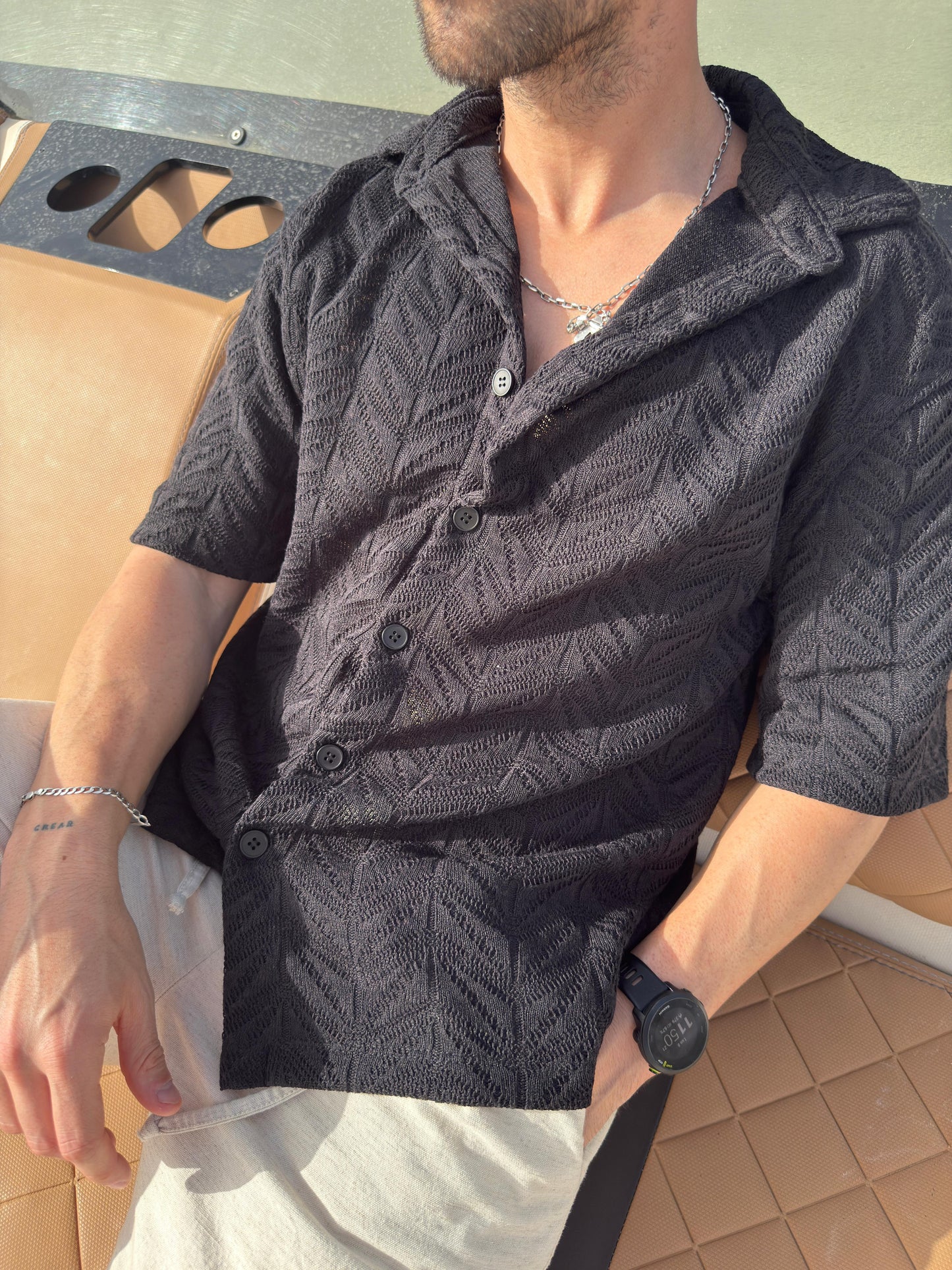 Camisa Tejida Black