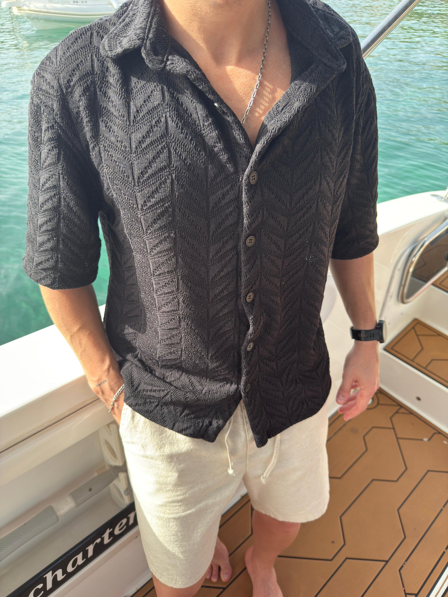 Camisa Tejida Black