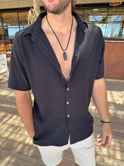 Camisa Waffle Black
