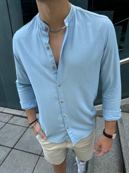 Camisa Mao Celeste