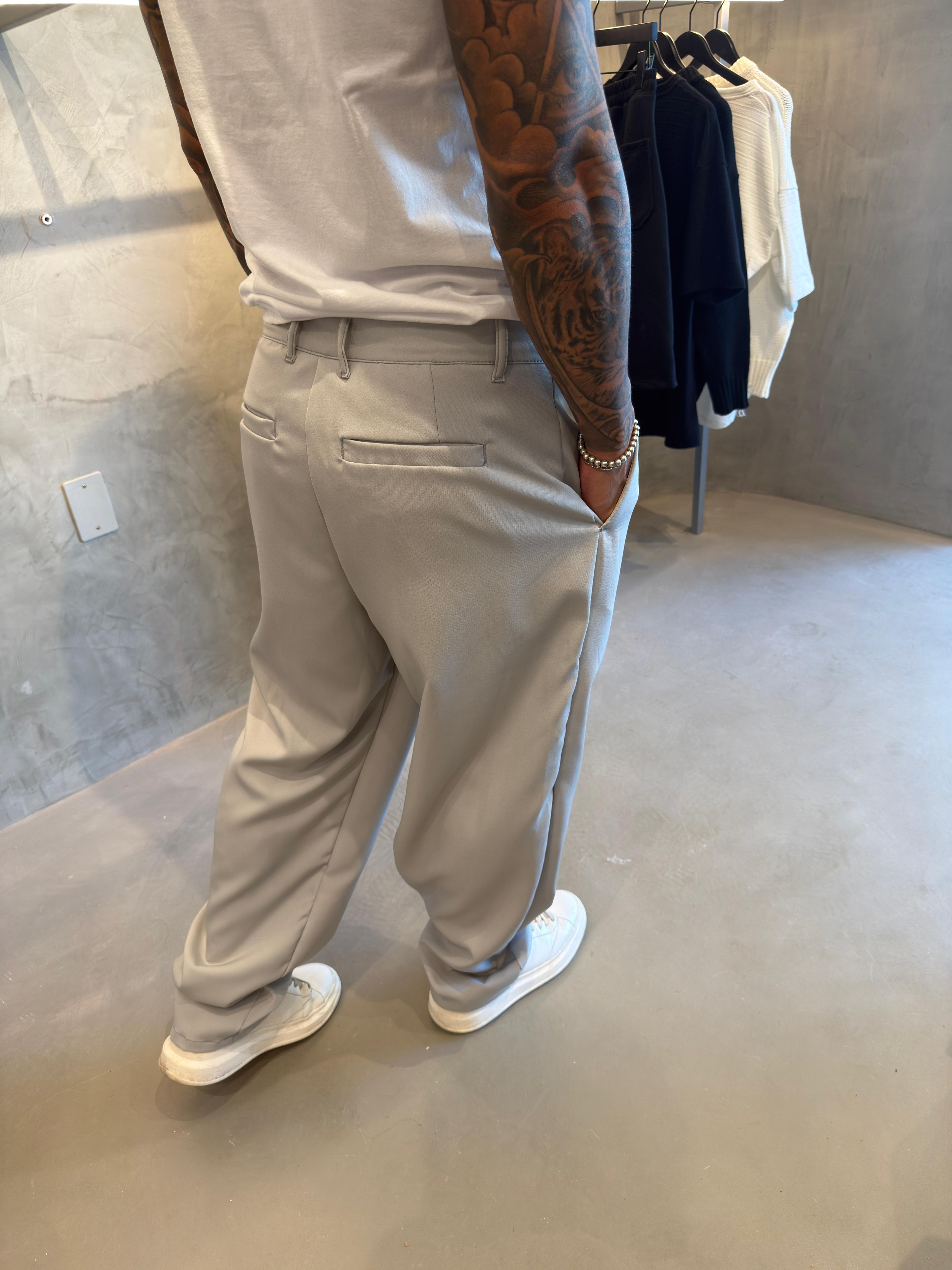 Pantalón Sastrero Gris Plata