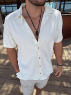 Camisa Waffle White