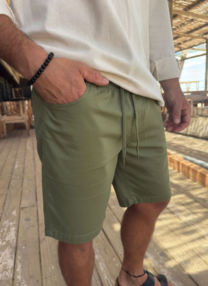 Bermuda Jogger Lino Verde