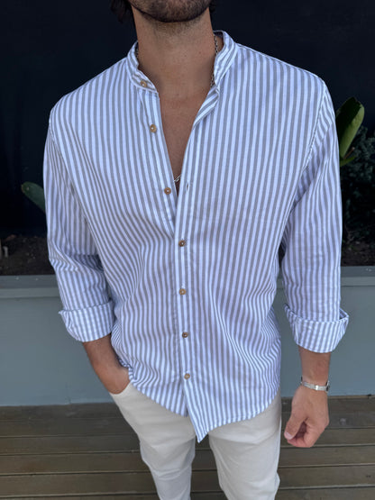 Camisa Mao Raya Gris