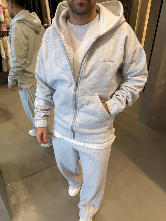 Campera Boxy Gris Clarito