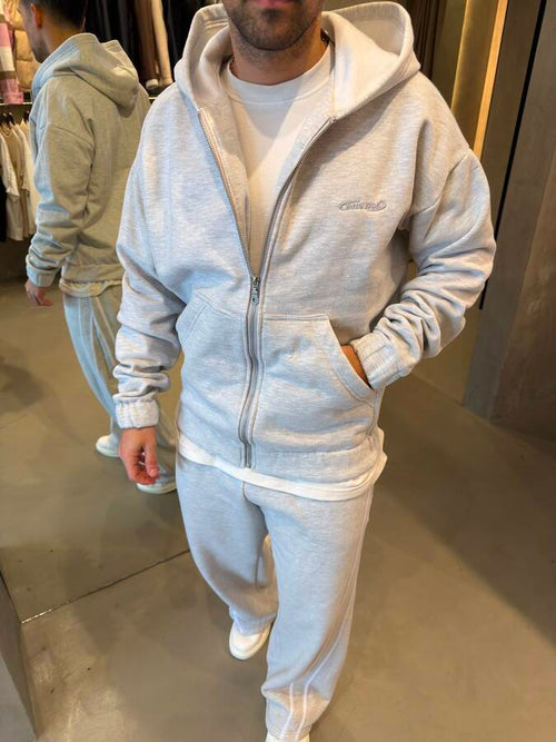 Campera Boxy Gris Clarito