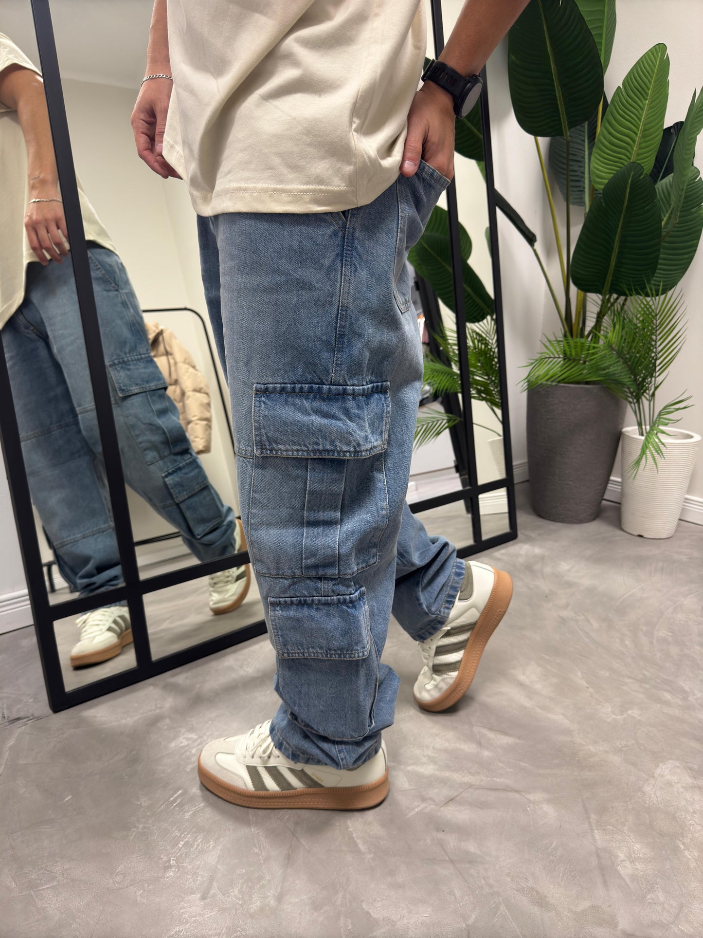 Baggy Cargo Jean 4 Bolsillos