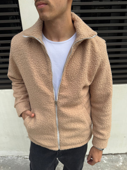 Campera Corderito Beige