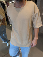 Remera Over Creta Beige