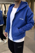 Campera Boxy Lavado Azul