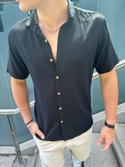 Camisa Negra M/corta