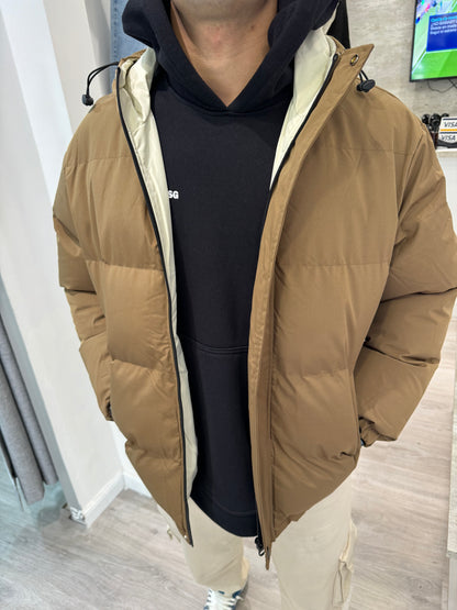 Campera Puffer Marrón Claro