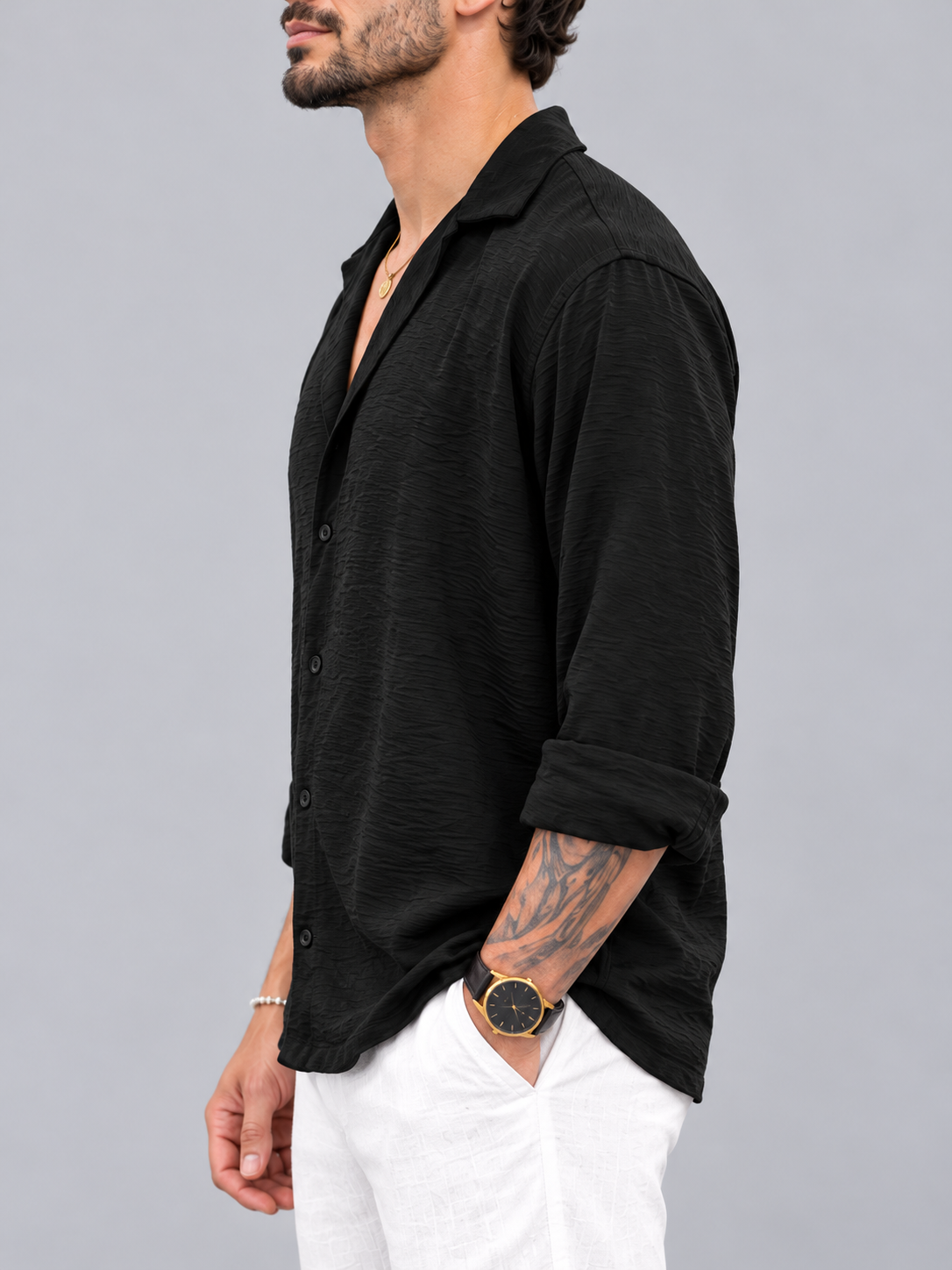 Camisa Fibrana Negra